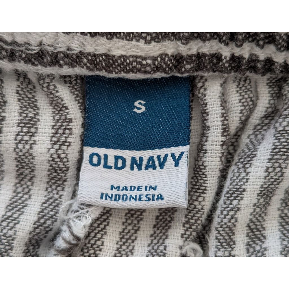 Women's Old Navy Grey & White Striped Wide Leg Pants S - Picture 6 of 8